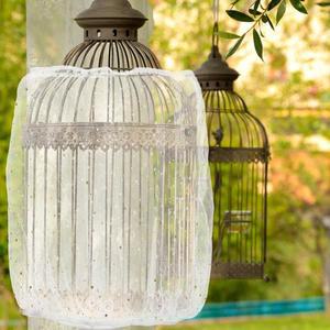 튤 소재 새장 덮개 소형 중형 대형 케이지용 - 물튀김 방지 먹이받이 야간