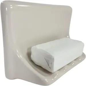 베이지 본 아몬드 세라믹 비누 접시 샤워 트레이 타일 설치 빈티지 미드 센추리 모던 레트로