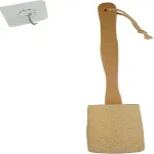 백 루파 스크럽 스펀지 긴 손잡이 샤워 목욕 브러시 스틱 바디 수세미 각질 제거