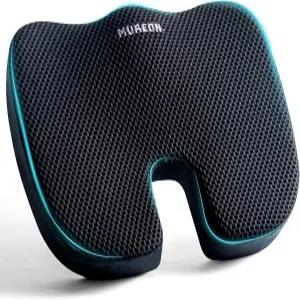 사무용 의자용 무레온 시트 쿠션 자동차용 대형 메모리 폼 미끄럼 방지 커버가 있는 인체공학적 엉덩이