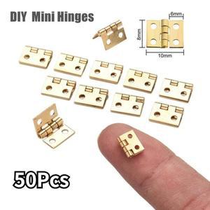 50PCS 작은 미니 금속 피팅 하드웨어 캐비닛 경첩 12 가구 10X8MM
