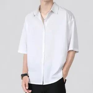 데일리 얇은 여름 카라넥 반팔셔츠 IS-JK61