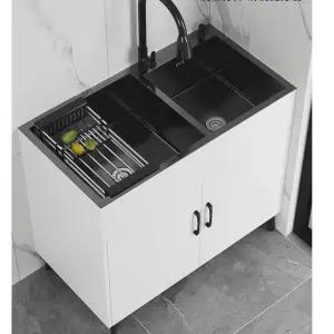 화이트 미니 간이 탕비실 개수대 수영장 빨래 베란다