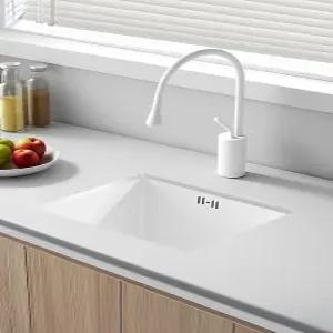 화이트 소형 싱크대싱크볼 스텐 사각볼 중앙배수구