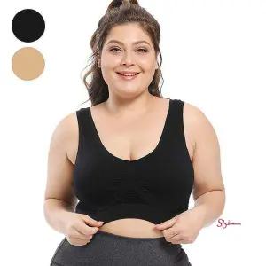 빅사이즈브라 심리스 브라탑 편한 노와이어 2컬러vwx392