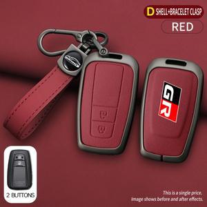 신형 아연 합금 가죽 자동차 키케이스 커버 쉘 토요타 GR 프리우스 캠리 코롤라 CHR RAV4 랜드 크루저 프라