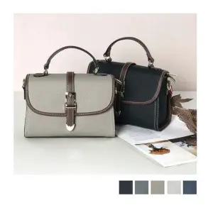 CP32 고급 배색라인 가죽 토트백 여성 크로스백 정장
