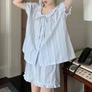 패션] 여성 프릴 반팔 홈세트 DHHS15 긴팔 여성 상하 슬립 밍