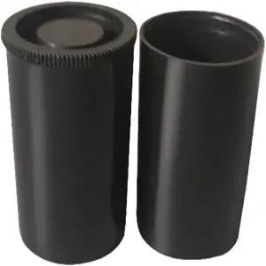 ccHuDE 12개 33mm 플라스틱 필름 용기 빈 카메라 릴 동전 롤 튜브 케이스 보관 뚜껑 포함