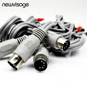 EMS Tens 기계용 180cm 와이어 5 개, 전극 패드 케이블, 트레이너 근육 장치, 남성 커넥터가 있는 액세서리