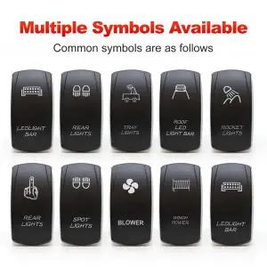 FILN 12V 24V 트럭 SPST 스위치 칼링 방수 5핀 ON OFF 마린 스위치 자동차 보트 로커 듀얼 LED 라이트 바