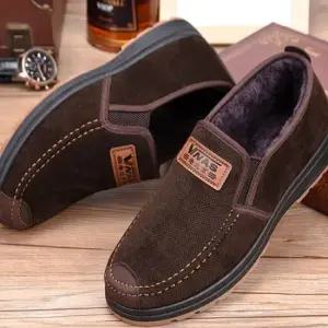 남성 캐주얼 로퍼 단화 기모 내피 털 방한 겨울 남성캐주얼화 남자편한구두 소가죽구두