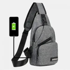 USB 힙색 가방 남성 여성 힙색 메신저백 USB포트힙색 여행용힙색 여행크로스백 여행힙색