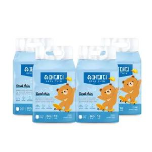 슈퍼대디 리얼씬 팬티 기저귀 4팩 빅형, 72매