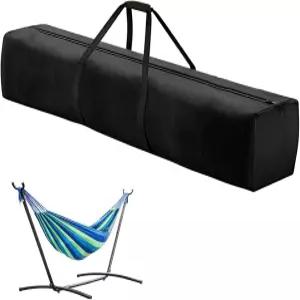 해먹 보관 가방 튼튼한 방수 지퍼가 달린 63인치 x10.2인치 휴대용 커버 의자 스탠드 블랙
