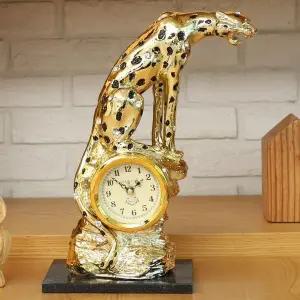 [하프클럽/셀러허브]데일리데코 부르가 재규어 금장 탁상시계