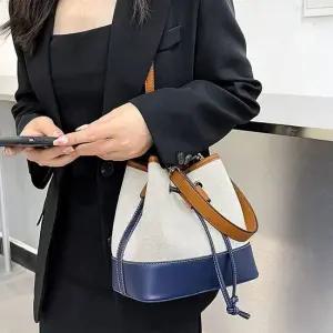 미니버킷백 캔버스 복조리가방 데일리 버킷 크로스백 대학생복조리백 미니버킷백