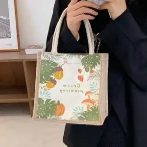 프린팅 캔버스백 핸드폰가방 캐주얼가방 학생가방 여성토드백 여성토트백 피크닉가방