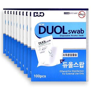 듀올스왑 100매입 10박스 알콜 상처 소독 솜 국산 알콜스왑
