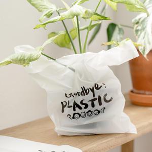 굿바이 플라스틱 손잡이봉투 [중] 21(M7) x 46 100장 리그라운드 생분해 비닐봉투