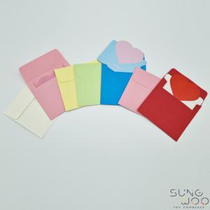 10x10 컬러 카드봉투 미니 무지 편지 종이봉투