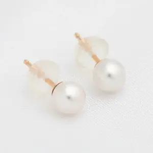 [CRICRI] 14K GOLD 진주 금 귀걸이 5mm 스와로브스키 크리스탈 제작