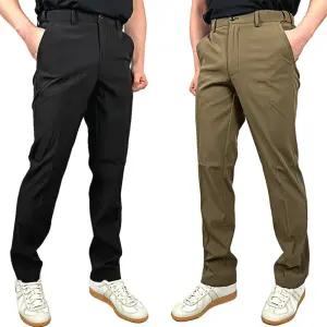 봄 가을 무턱 골프바지 JP 허리편한 골프웨어 아빠 중년 남성 바지 일자핏 스판