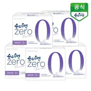 순수한면 생리대 제로 오버나이트 12P x 5팩