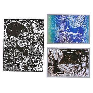 미술교재 (중등 고등 만들기) 리놀륨판화(볼록판화) /200-18