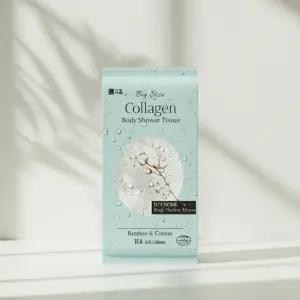 휴홈 대나무 순면 물없이 샤워티슈 15매 특대형