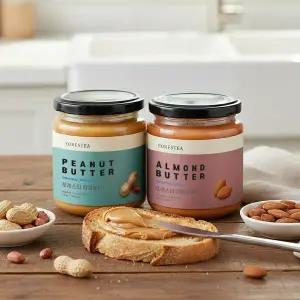 포레스티 국내제조 무첨가 땅콩버터 200g + 아몬드버터 200g 무설탕 무가당 피넛버터 스프레드