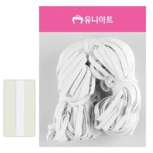 유니아트 (골밴드) 6골 밴드 (흰색)/고무줄/고무/새총/끈/바지/신발끈/운동화끈/매듭실/허리/검정/구슬줄