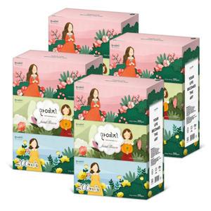 한예지 캐릭터 미용티슈 200매 3개 4팩 (12개)