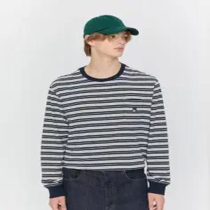 피즈 25FW [HAZZYS PHIZ] 네이비 스트라이프 롱슬리브 SPTS5F902N2