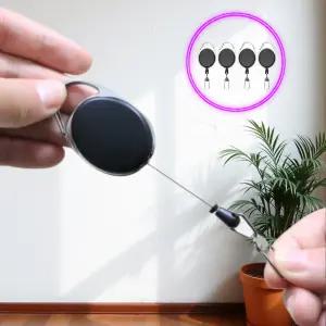 골프백 릴와이어 수건걸이 4개 1세트 자동 되감기 와이어 키홀더 최대갈이 허리걸이 70cm