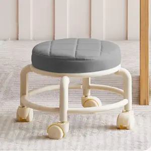 의자 않은뱅이 좌식체어 좌식 바퀴의자 동글뱅이 이동의자 그레이