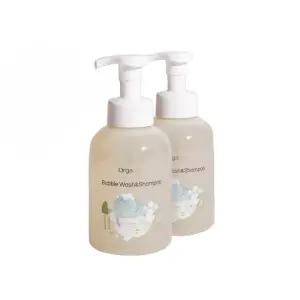 오가베베 아기 유아바스 바디워시 샴푸 스피아민트 500ml 2개 올인원 거품타입 클렌저 키