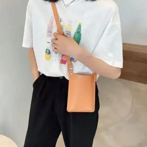 [하프클럽/]데일리 심플 레더 미니 크로스백 폰가방 여성 학생 가방