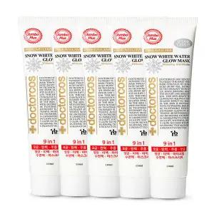 닥터코스 스노우 화이트 물광마스크 튜브형 110ml 5개 수분크림 수면팩 크림팩