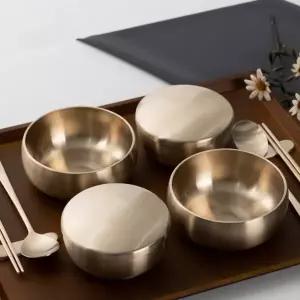 놋결 방짜유기 단상기 놋그릇 2인용 12P 수저세트