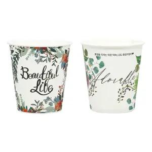 친환경 종이컵 6.5온스 뷰티풀2종 커피믹스용 자판기컵 190ml, 500개