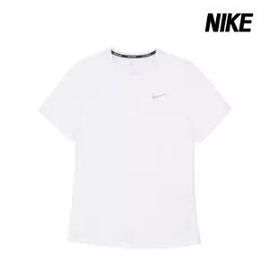 나이키 반팔티  드라이핏 UV 마일러 숏슬리브 러닝 탑 남성 화이트 DV9316-100