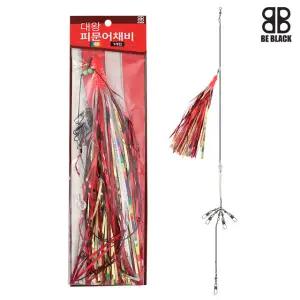 비블랙 동해 피문어 선상 채비 야광 4도래 컬러 스커트 대왕문어