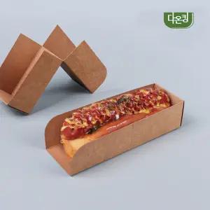 핫도그 트레이 J170 크라프트 일회용 종이 접시 1200개 포장 용기