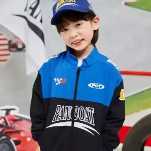 [팬콧키즈] PCT 크루 레이싱 오버핏 점퍼(BLACK)