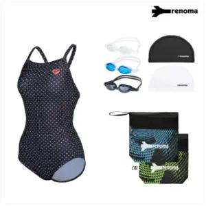 [롯데백화점]레노마 여성 하트 X백 실내수영복(LS2G811)수경수모 트