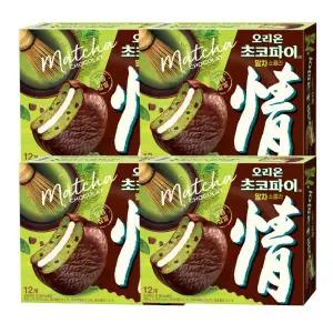 오리온 초코파이 말차쇼콜라 12P 408g x 4개