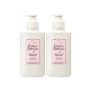 해피바스 퍼퓸부티크 오일 바디로션 로즈블러쉬 350g, 2개