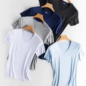 남성 심리스 반팔 런닝 햄라인 노라인 냉감 V넥 티셔츠 여름 아이스 쿨