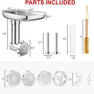 Kitchen Aid 고기 분쇄기 부착용 모든 및 cuisinart 스탠드 믹서용 금속